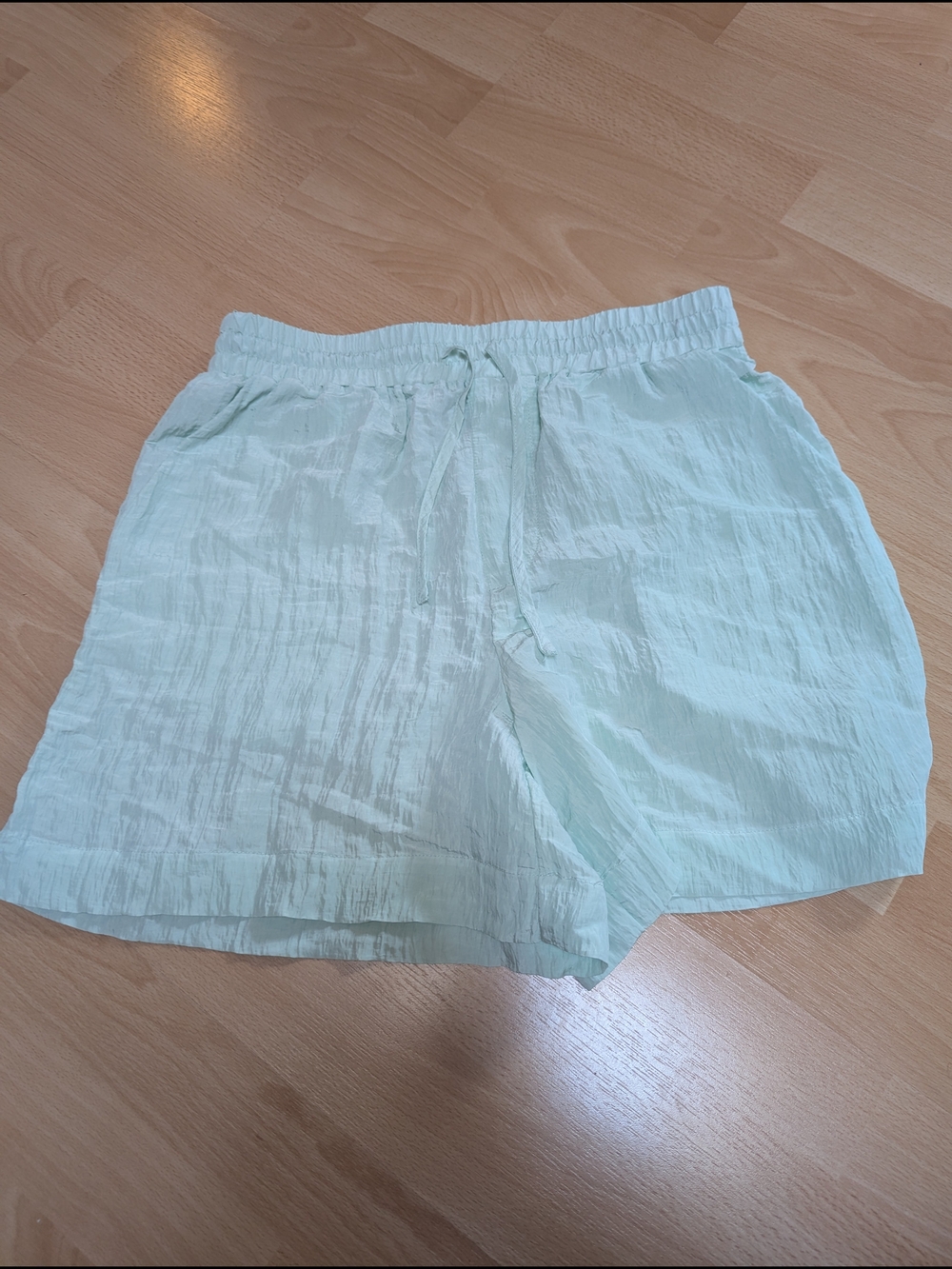 House of Harlow 1960 Mint Green Crinkle Shorts